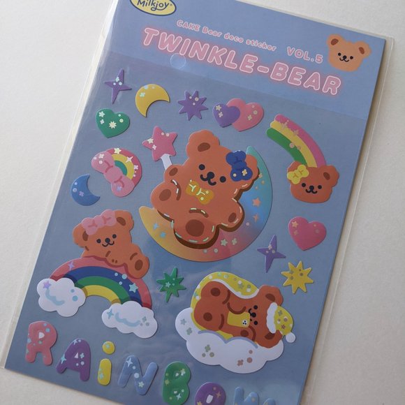 Twinkle Bear Rainbow Sticker Sheet - Picture 2 of 5